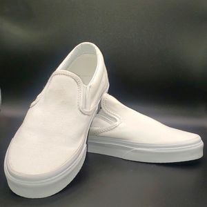 Never worn Vans Classic Slip-On White Shoes